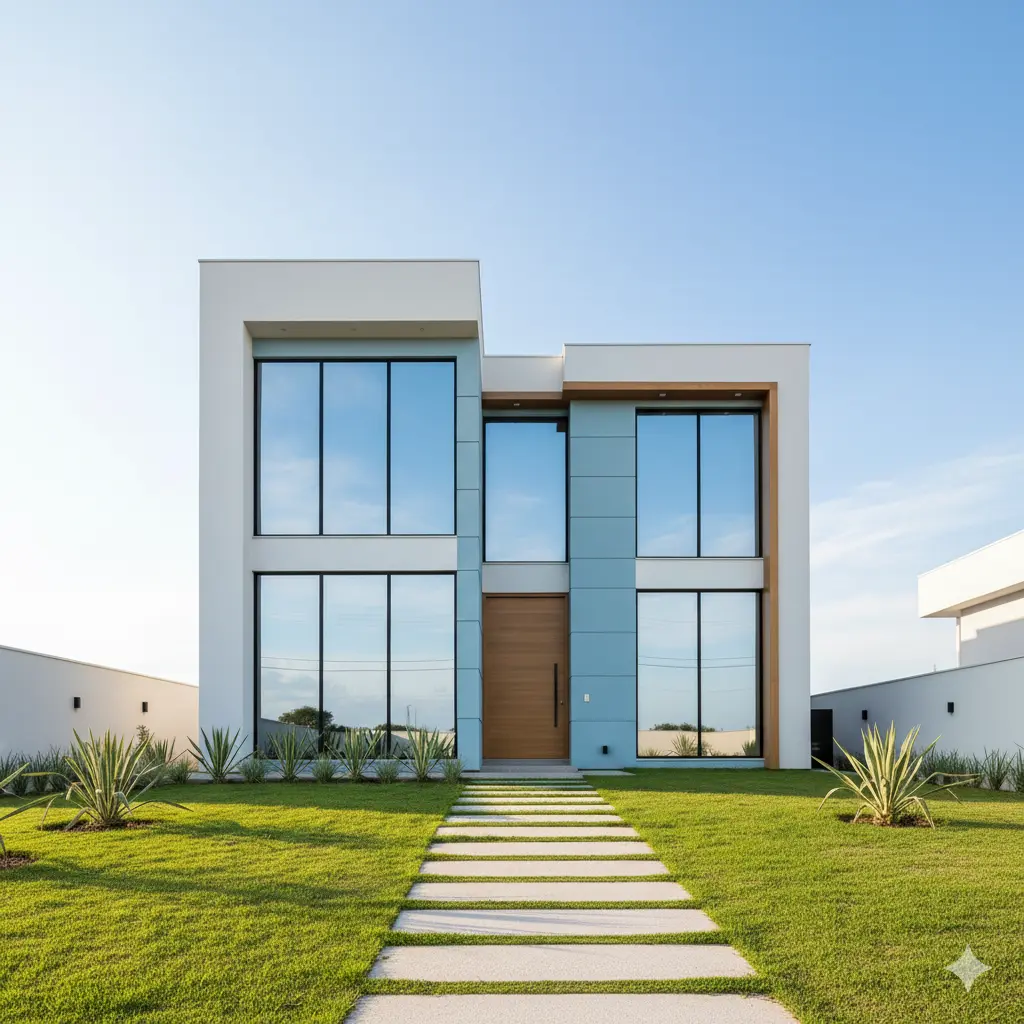 Casa moderna contemplada disponível para consórcio de imóvel